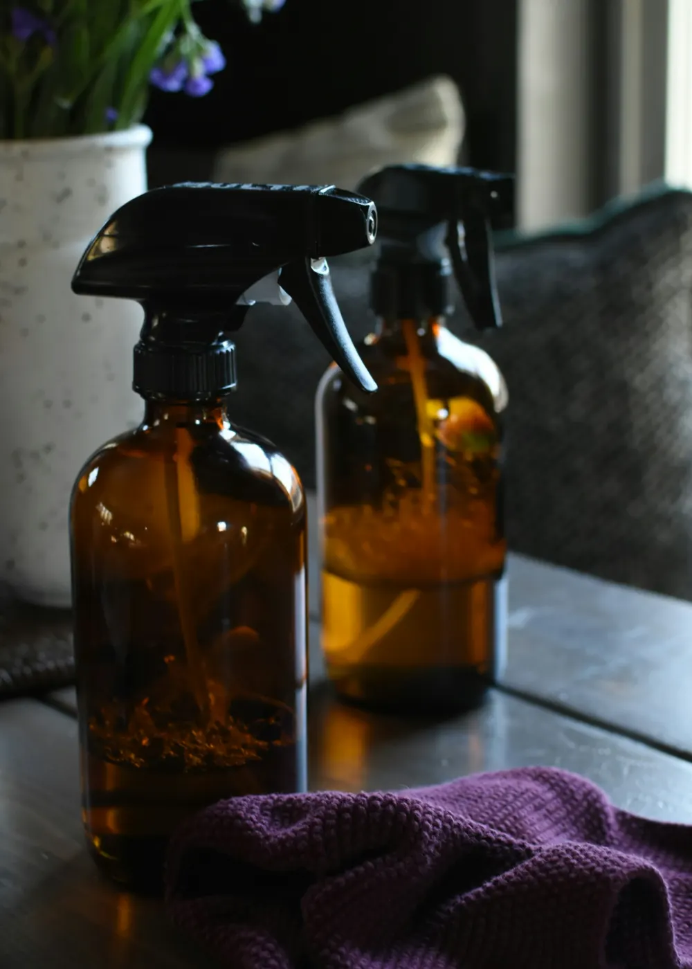 Amber bottles