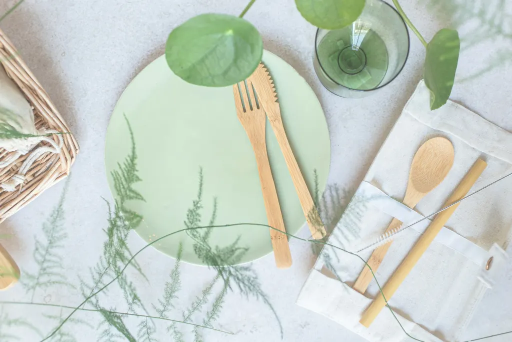 Flatlay bamboo