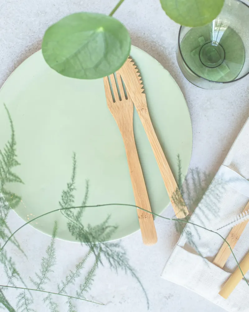 Flatlay bamboo